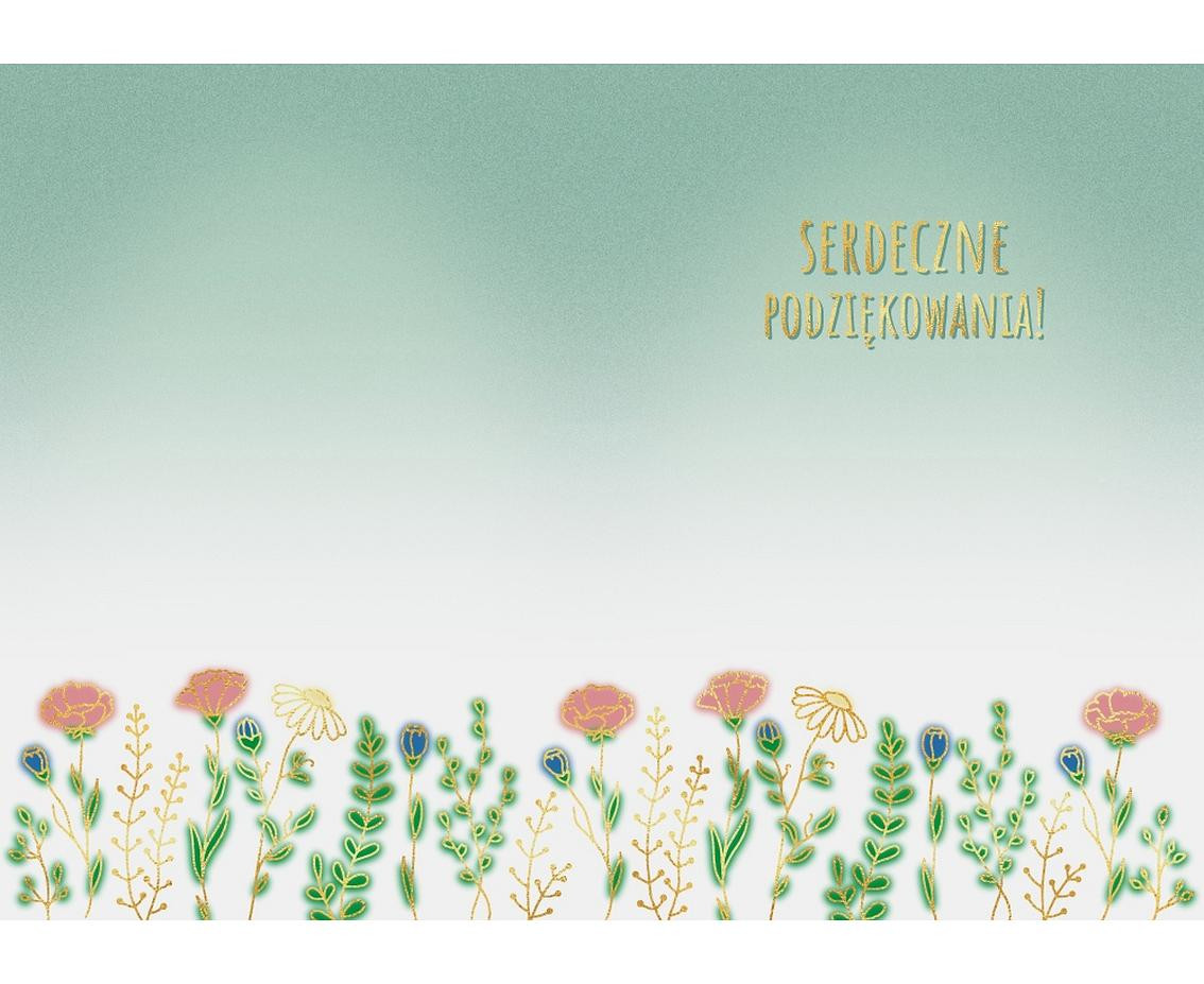 Greeting card CARD A5 Thank you, Bouquet of flowers